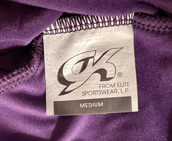 GK ICE SKATE DANCE LADIES MEDIUM EGGPLANT VELVET LONGSLEEVE SHRUG JACKET SZ M - Image 8