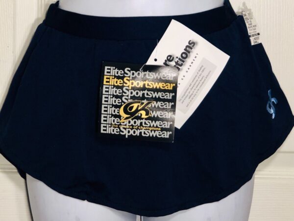 GK ELITE ICE SKATE ADULT SMALL NAVY MICROFIBER FLAT PULL-ON SKIRT Sz AS NWT! - Image 2