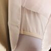 GK FIGURE SKATE ADULT SMALL WHITE VELVET FAUX WRAP ASYM JA PINK TRIM DRESS AS - Image 5