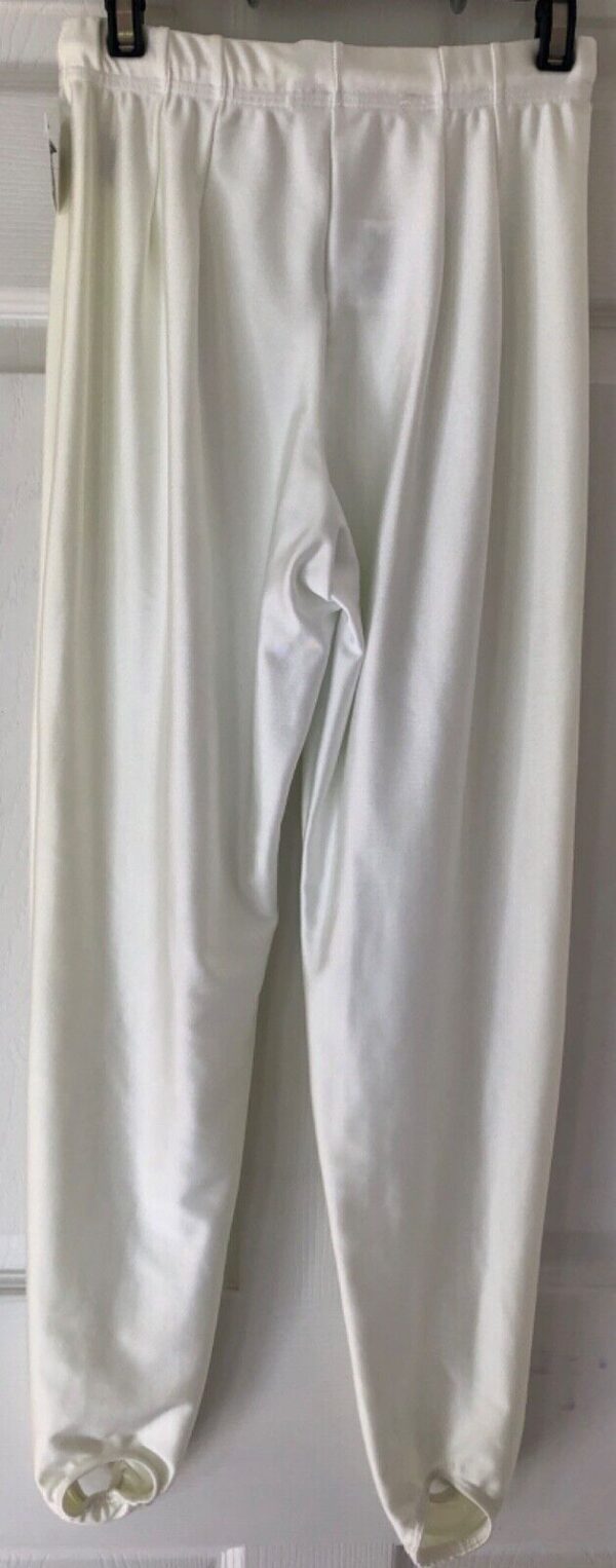 GK MENS X-SMALL HVYWT GYMNASTICS COMPETITION  N/S WHITE STIRRUP PANTS AXS NWT! - Image 5