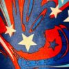 GK "LIQUID AMERICA" VELVET CHILD X-SMALL STARS GYMNASTICS DANCE TANK LEOTARD XS - Image 2
