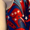 GK "LIQUID AMERICA" VELVET CHILD X-SMALL STARS GYMNASTICS DANCE TANK LEOTARD XS - Image 3