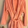 Rene Rofe Sleepwear Women's Medium Peony Hearts Plush Knee Length Robe Sz M - Image 7