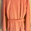 Rene Rofe Sleepwear Women's Medium Peony Hearts Plush Knee Length Robe Sz M - Image 8
