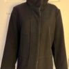 COLE HAAN WOMENS SIZE 10 BLACK WOOL CASHMERE JACKET STYLSH COLLAR HIDDEN BUTTONS - Image 2