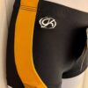 GK CHEER ADULT X-SMALL MICRO MINI BLACK NYLON/SPANDEX GOLD GYM DANCE SHORTS XS - Image 3