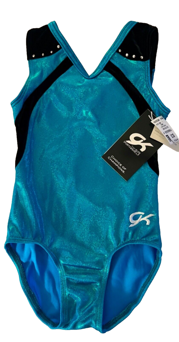 GK FROZEN HEART CHILD SMALL SEAGLASS FOIL SWAR JA TANK GYMNASTIC LEOTARD SZ S - Image 8