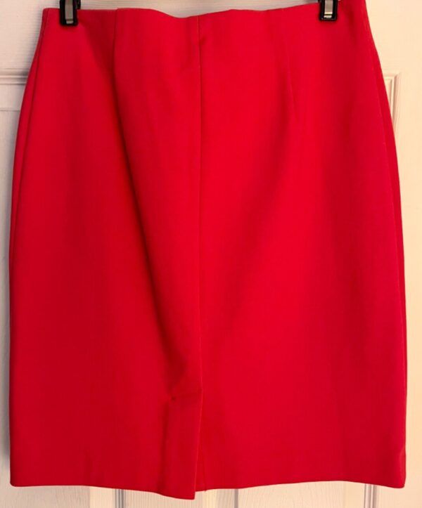 J. JILL RED LADIES X-SMALL VISCOSE STRETCH STRAIGHT PENCIL SKIRT Sz XS EUC! - Image 2