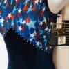 GK GYMSTAR FOIL ADULT SMALL SAPPHIRE VELVET CRYSTALS GYMNASTS TANK LEOTARD Sz AS - Image 4