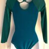 GK Elite LgS GREEN VELVET IRIDESCENT JA GYMNASTICS DANCE LEO AXS - Image 2