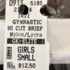 GK HIGH RISE HIGH CUT BRIEFS CHILD SMALL GYMNASTICS DANCE CHEER #1411 WHITE CS - Image 3