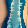 GK ICE SKATE ADULT SMALL TURQUOISE "RACER" TIE-DYE COTTON/LYCRA TANK DRESS SZ S