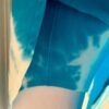 GK ICE SKATE ADULT SMALL TURQUOISE "RACER" TIE-DYE COTTON/LYCRA TANK DRESS SZ S - Image 6