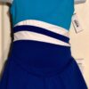 GK ICE FIGURE GIRLS MEDIUM MICROFIBER SLVLS TURQUOISE ROYAL SKATE DRESS Sz CM