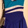 GK ICE FIGURE GIRLS MEDIUM MICROFIBER SLVLS TURQUOISE ROYAL SKATE DRESS Sz CM - Image 2