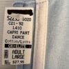 GK 'DANCE' GRAPHIC LADIES LARGE LIGHT BLUE COT/SPANDEX DANCE CAPRI PANTS Sz AL - Image 5