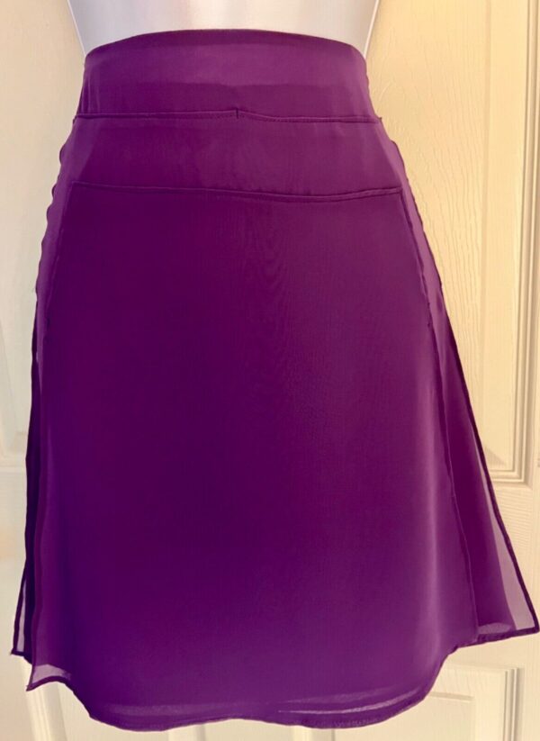 BANANA REPUBLIC PURPLE LADIES X-SMALL CHIFFON LAYERED MINI SKIRT Sz XS (4) EUC!