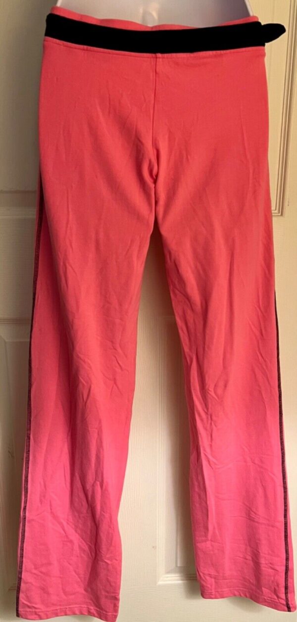 GK STREETWEAR ADULT MEDIUM PINK 2-LAYER WAIST BLACK TRIM TIE CASUAL PANTS Sz M - Image 4