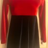 GK ICE FIGURE SKATE ADULT X-SMALL LgS RED ROYAL VELVET EMPIRE DRESS Sz AXS NWT!