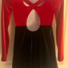 GK ICE FIGURE SKATE ADULT X-SMALL LgS RED ROYAL VELVET EMPIRE DRESS Sz AXS NWT! - Image 6