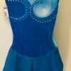 GK SLVLS TURQUOISE VELVET LADIES X-SMALL ICE FIG SKATE MESH YOKE JA DRESS Sz AXS - Image 4