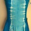 GK ICE FIGURE SKATE LADIES SMALL TURQUOISE TYE-DYE COTTON/STRETCH TANK DRESS AS