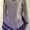 GK LAVENDER VELVET CHILD SMALL LgSLV BUTTERFLY APPLIQUÃ‰ ICE SKATE DRESS CS NWT!