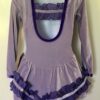 GK LAVENDER VELVET CHILD SMALL LgSLV BUTTERFLY APPLIQUÃ‰ ICE SKATE DRESS CS NWT! - Image 7