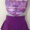 GK ICE FIGURE SKATE VIOLET ADULT SMALL MATTE TRICOT MESH INSERT SLVLS DRESS AS