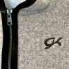 GK GRAY VEST ADULT SMALL POLYESTER FLEECE VELVET TRIM FRONT ZIP SKATE GYM Sz S - Image 2