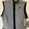 GK GRAY VEST ADULT SMALL POLYESTER FLEECE VELVET TRIM FRONT ZIP SKATE GYM Sz S - Image 8