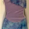 GK LAVENDER VELVET CAMI ICE FIGURE SKATE ADULT SMALL ASYM TIE-DYE CHIF DRESS AS - Image 3