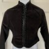 GK FITTED ICE SKATE JACKET CHILD MEDIUM BLACK FLEECE VELVET TRIM JA ZIP  Sz CM