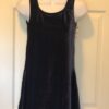 GK SAPPHIRE VELVET FIGURE SKATE LADIES SMALL SLVLS A-LINE DRESS LEOTARD LINER AS