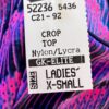 GK JAZZ DANCE CHEER ADULT X-SMALL FUCHSIA HOLOGRAM PURPLE VELV TANK CROP TOP AXS - Image 5