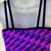 GK JAZZ DANCE CHEER ADULT X-SMALL FUCHSIA HOLOGRAM PURPLE VELV TANK CROP TOP AXS - Image 6