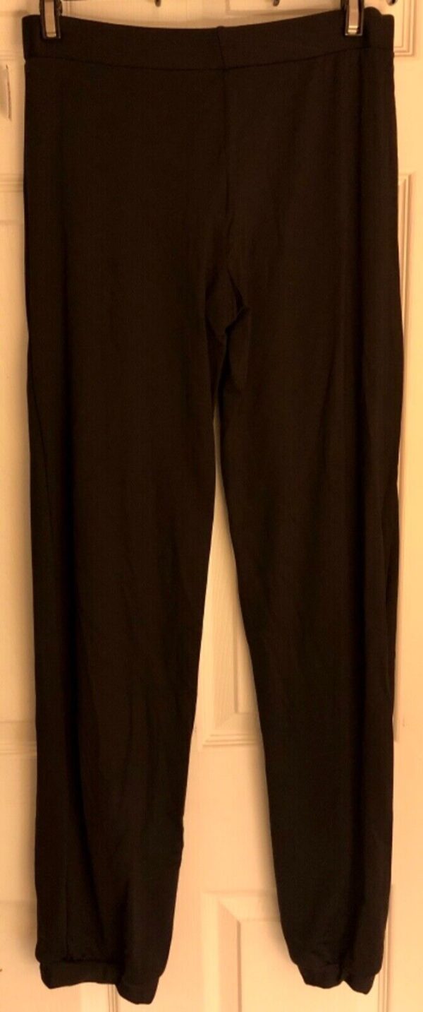 GK ELITE DANCE JAZZ LADIES LARGE BLACK MICROFIBER CUFFED DANCE PANTS SZ L NWT! - Image 4