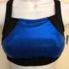 GK CHEER CROP TOP ADULT SMALL RADIANT BACK OCEAN FOIL BLACK DRYTECH TECHMESH AS