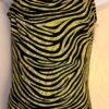 GK CHILD SMALL YELLOW ZEBRA FOIL PRINT BLACK NYLON GYMNASTS DANCE TANK LEOTARD S