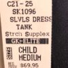 GK ICE FIGURE SKATE DRESS GIRLS MEDIUM SLVLS STRETCH SUPPLEX BLACK TANK CM NWT! - Image 4