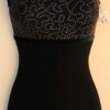 GK BIKETARD DANCE ADULT SMALL BLACK FOIL BEAD NYLON COTTON GYM FITNESS TANK AS