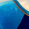 GK FIGURE SKATE ADULT SMALL 3/4 SLV 2-TONE BLUE VELVET FOIL TRIM DRESS Ss AS - Image 2