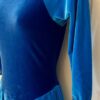 GK FIGURE SKATE ADULT SMALL 3/4 SLV 2-TONE BLUE VELVET FOIL TRIM DRESS Ss AS - Image 6
