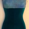 GK BIKETARD DANCE ADULT SMALL GREEN CROCODILE VELVET WORKOUT GYMNAST CHEER Sz AS