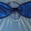 GK ICE FIGURE SKATE LgSLV ADULT SMALL Lt BLUE VELVET ZIP TURTLENECK DRESS Sz AS - Image 4