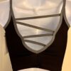 GK DANCE TOP ADULT X-SMALL BLACK CAMISOLE MICROFIBER CHEER JAZZ GYMNASTICS SZ XS - Image 4