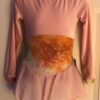 GK PINK VELVET CHILD SMALL LgSLV PINK SERPENTINE TIE-DYE FIGURE SKATE DRESS CS