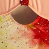 GK PINK VELVET CHILD SMALL LgSLV PINK SERPENTINE TIE-DYE FIGURE SKATE DRESS CS - Image 8