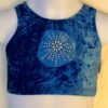 SHANNON MILLER GK GIRLS LARGE OCEAN CRUSH VELVT DANCE CHEER TANK CROP TOP Sz CL