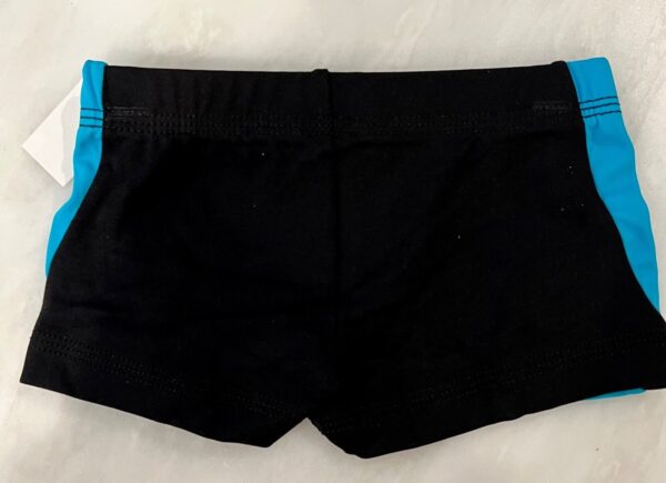 GK CHEER CHILD SMALL BLACK DRYTECH BLUE GYMNASTICS DANCE MICRO MINI SHORTS Sz CS - Image 7